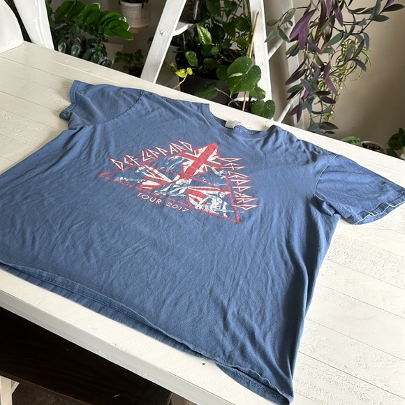 Def Leppard graphic concert T tour 2017 United States/Canada blue 2XL - Picture 5 of 9